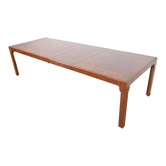 Drexel Heritage Mid-century Hollywood Regency Burled Walnut