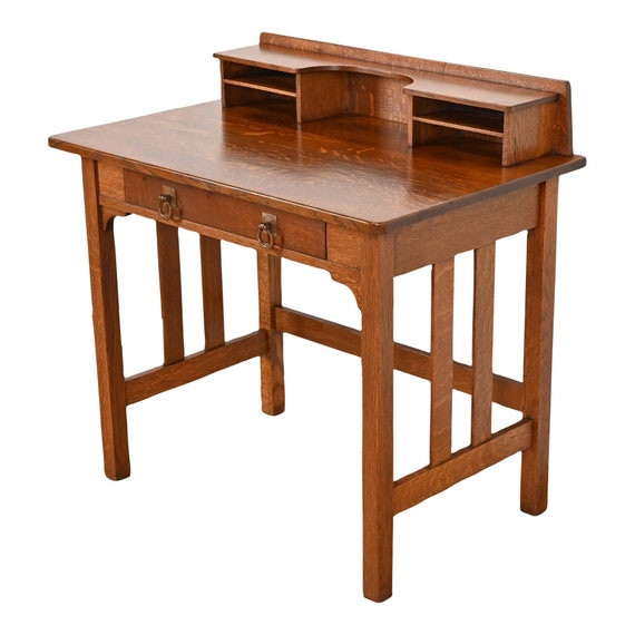 Mission Style Writing Table Antique Mission Style Desk Antique Mission Style Oak Writing Desk With
