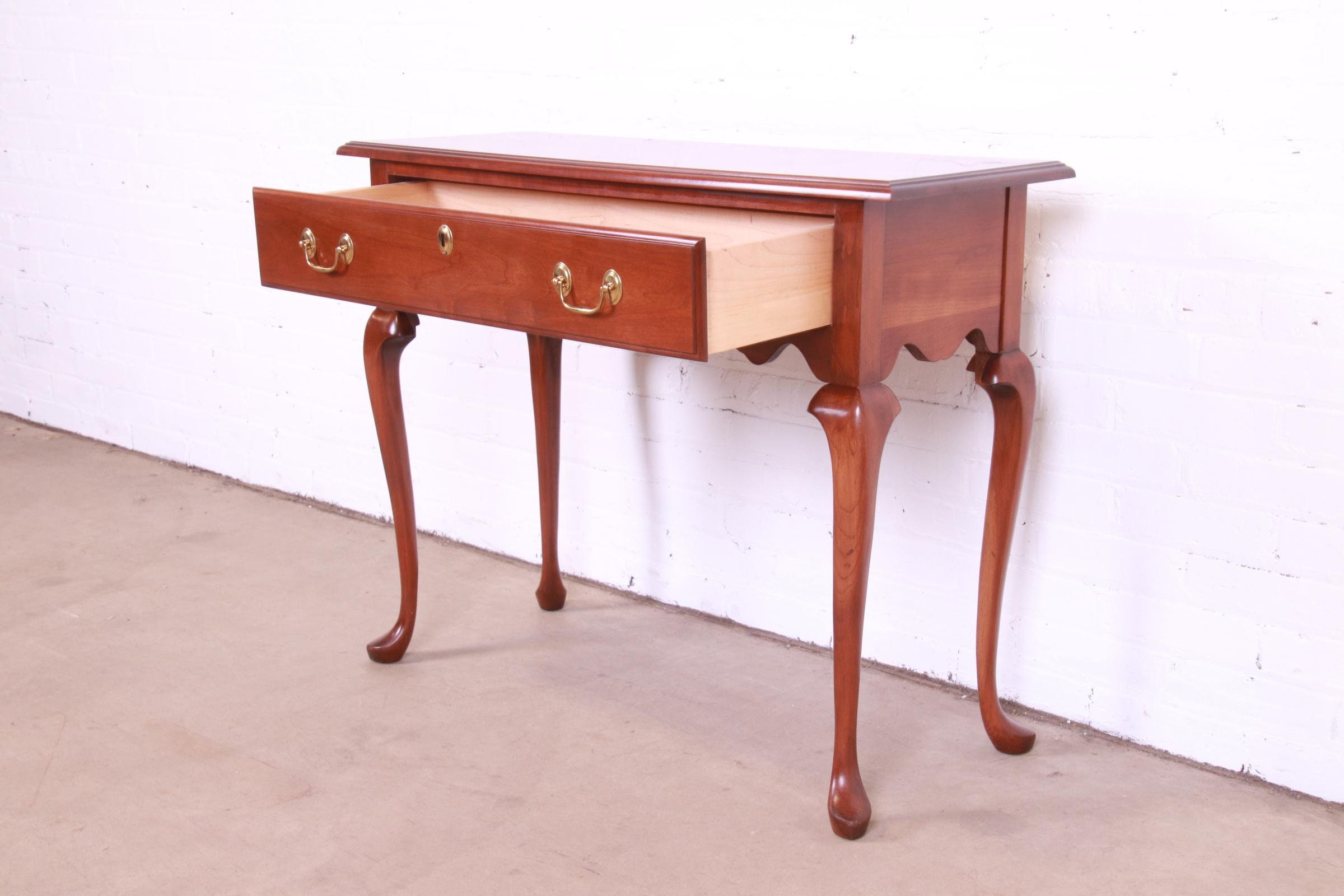 Harden Furniture Queen Anne Solid Cherry Wood Console or Sofa