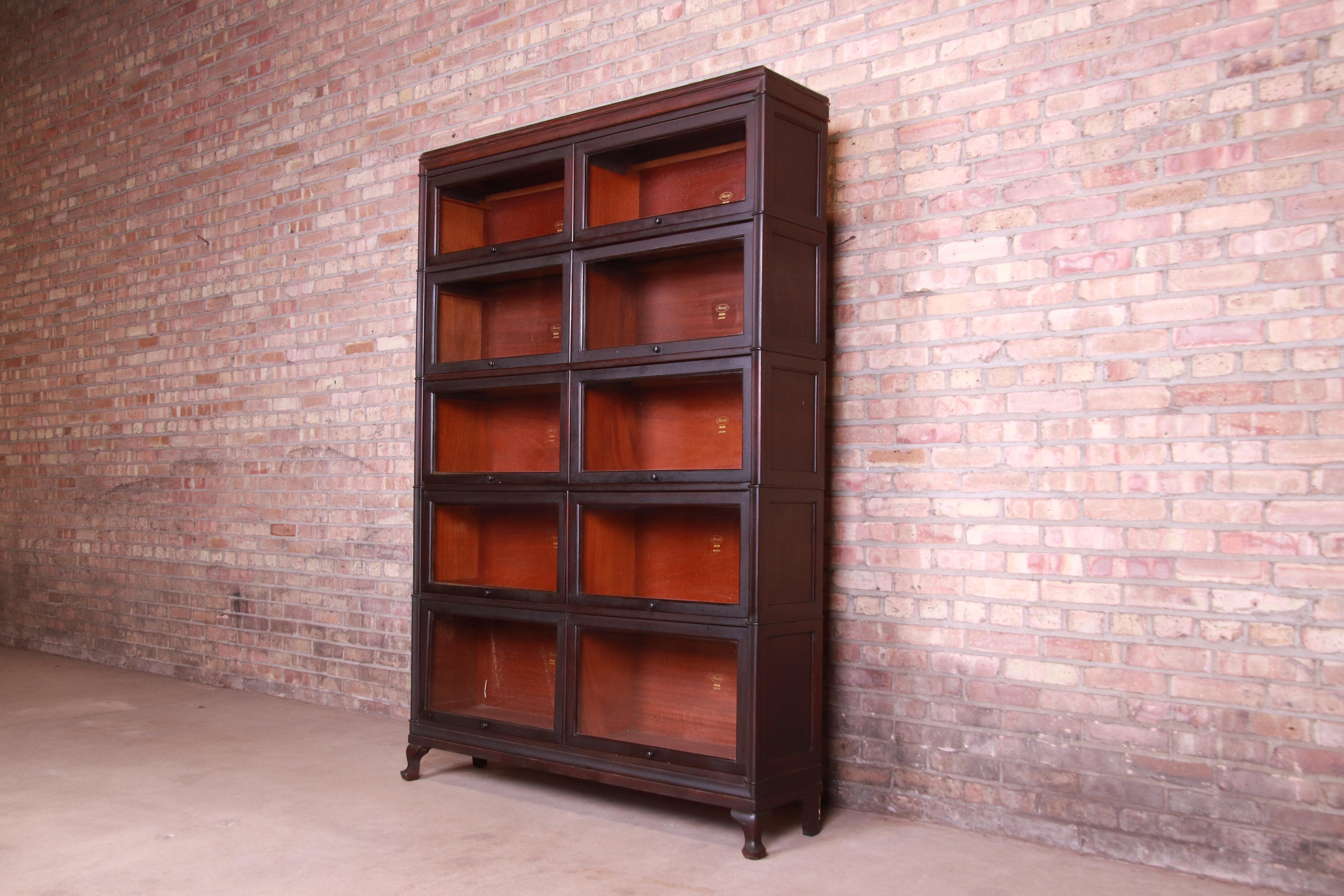 Antique Five Stack Double Barrister Bookcase by Macey Circa Etsy