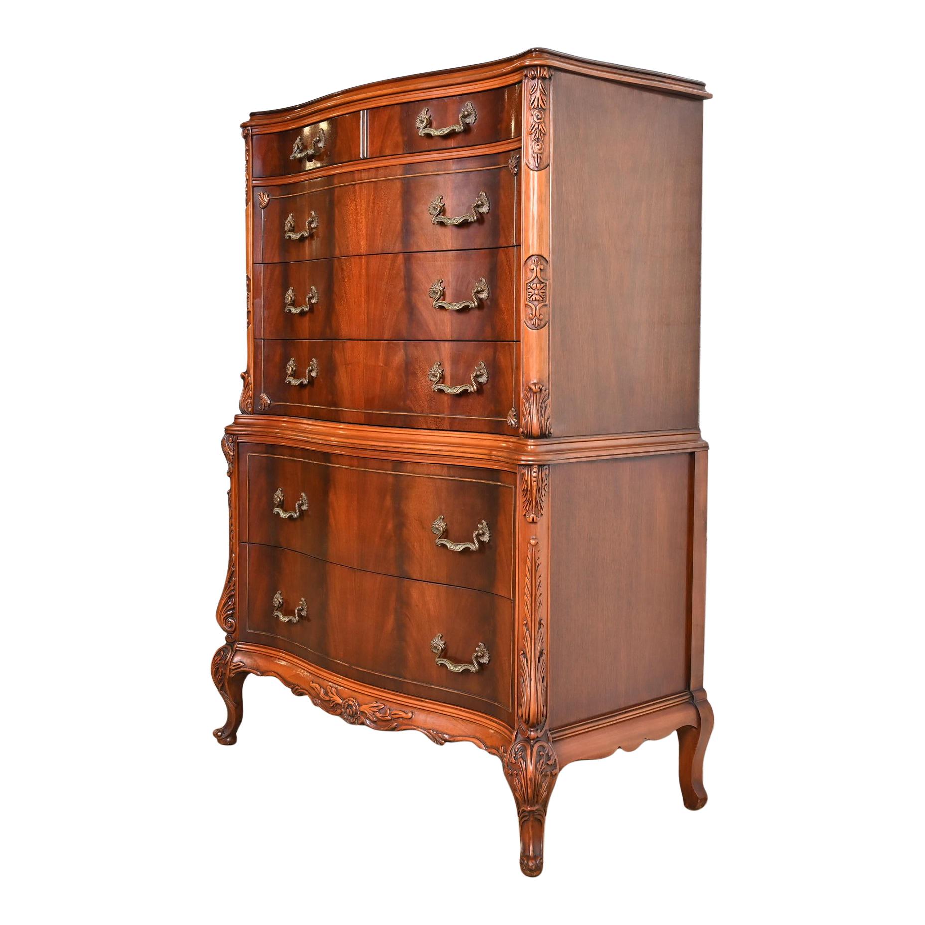 A Georgian Crotched Mahogany Jewelry Box / Chest A Georgian Crotched Mahogany Jewelry Box / Chest