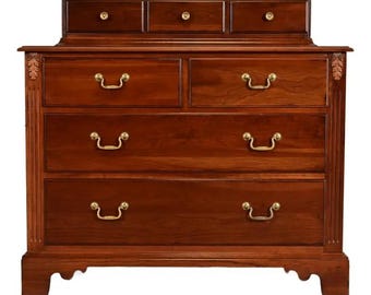 Ethan Allen Georgian Solid Cherry Wood Dresser or Chest of Drawers