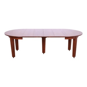 Gustav Stickley Mission Oak Arts & Crafts Extension Dining Table, Newly Restored