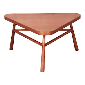 Robsjohn-Gibbings for Widdicomb Walnut Triangular Coffee Table, Newly Refinished