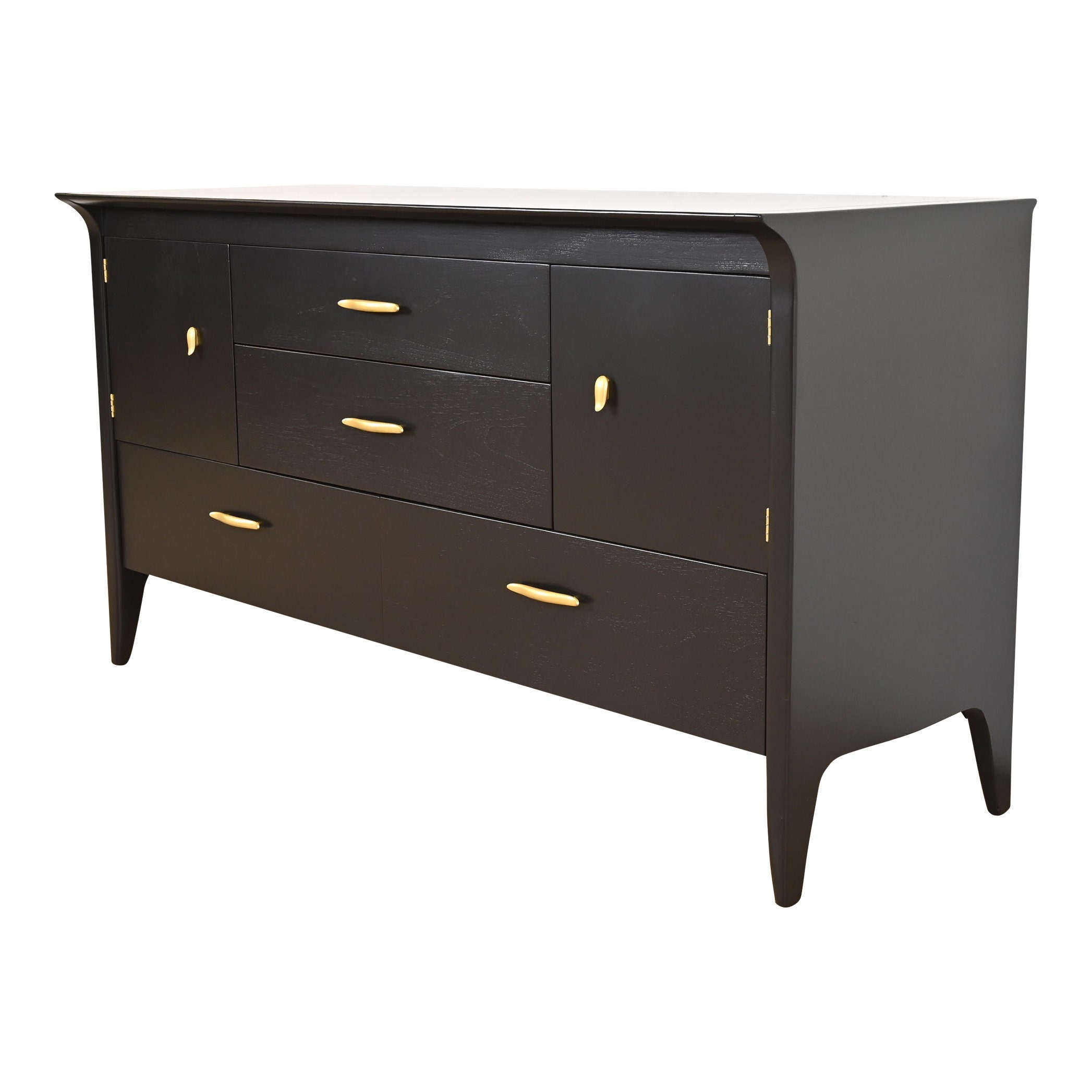 John Van Koert for Drexel Profile Mid-century Modern Black Lacquered Dresser  or Credenza, Newly Refinished - Etsy