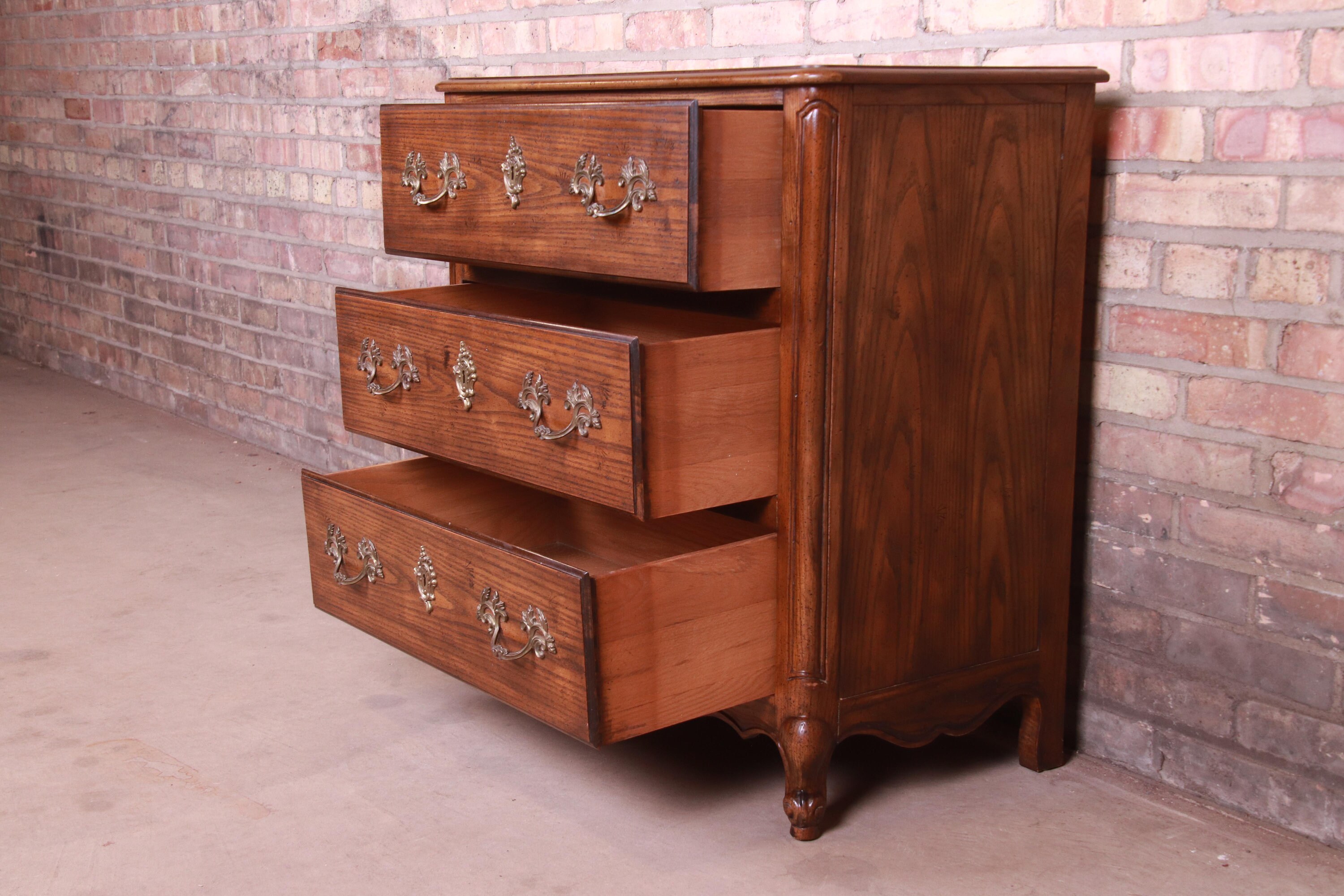 Baker Furniture French Provincial Louis XV Oak and Burl Wood - Etsy