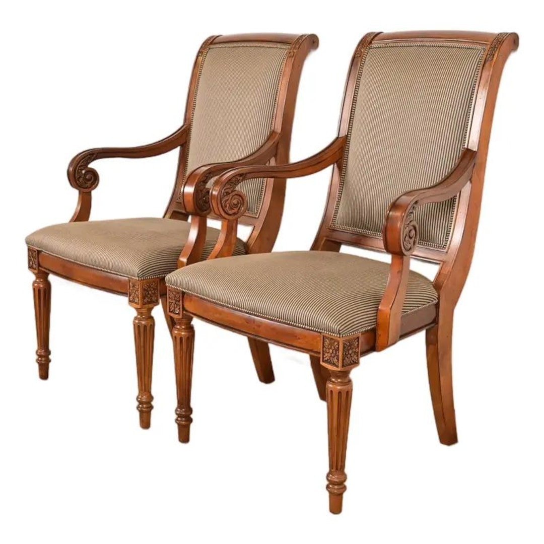 Ethan Allen French Regency Louis XVI Carved Cherry Wood Ethan Allen French Regency Louis XVI Carved Cherry Wood