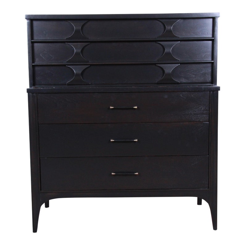 Kent Coffey Perspecta Mid Century Modern Ebonized Highboy Etsy