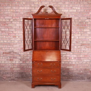 Bäcker Möbel Chippendale Banded Mahagoni Sekretär Schreibtisch | Etsy