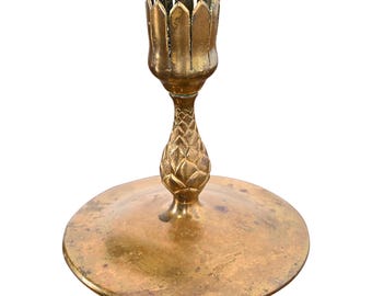 Tiffany Studios New York Bronze Doré Artichoke Form Vase Stand or