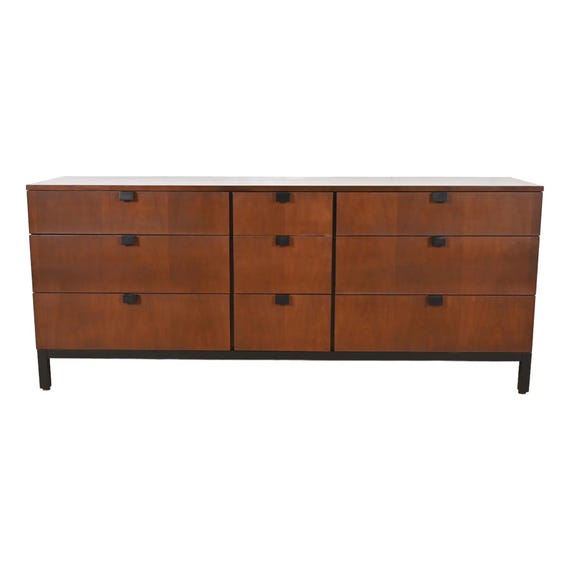 Milo Baughman for Directional Walnut and Ebonized Nine-drawer Dresser,  Newly Refinished - Etsy