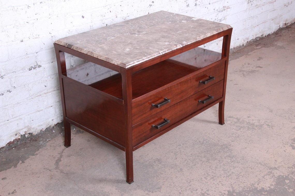 BäckerMöbel Mahagoni Marmor Top Buffet-Server | Etsy