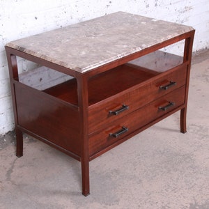 BäckerMöbel Mahagoni Marmor Top Buffet-Server | Etsy