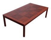Heggen Scandinavian Modern Patchwork Rosewood Coffee Table
