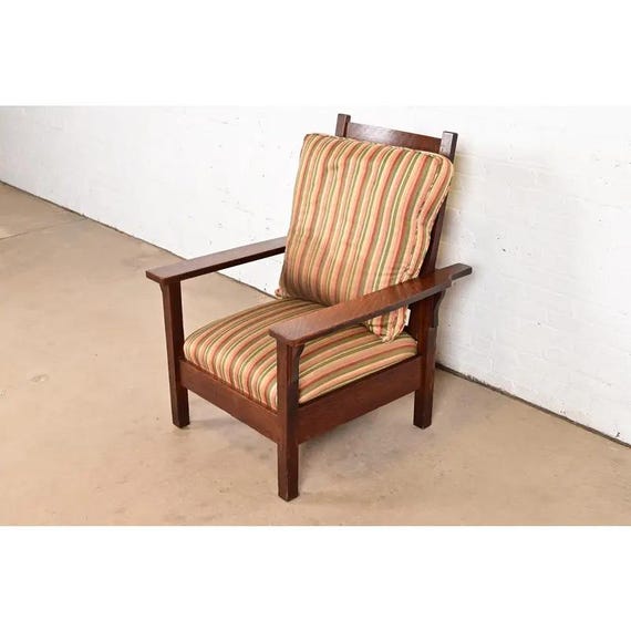 Charles Stickley Antique Mission Oak Arts & Crafts Reclining