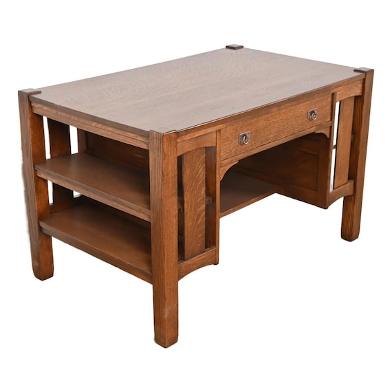 Stickley Brothers Antique Mission Oak Arts & Crafts Desk With