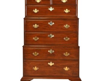 Harden Furniture Georgian Solid Cherry Wood Triple Chest-On-Chest Highboy Dresser