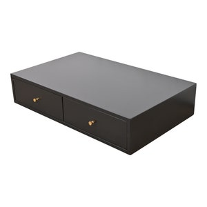 Paul McCobb for Directional Black Lacquered Two Drawer Jewelry Chest, Newly Refinished
