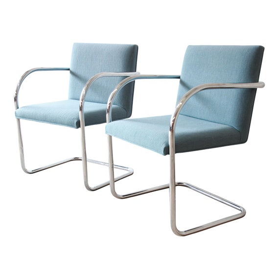 Mies Van Der Rohe Brno Club Chairs by Gordon International, 4 Pairs Available Mies Van Der Rohe Brno Club Chairs by Gordon International, 4 Pairs Available
