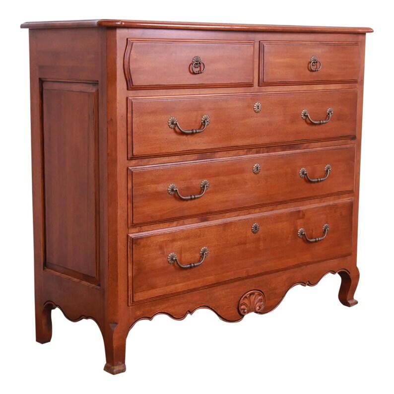 Ethan Allen French Provincial Louis XV Solid Maple Chest of Drawers Etsy