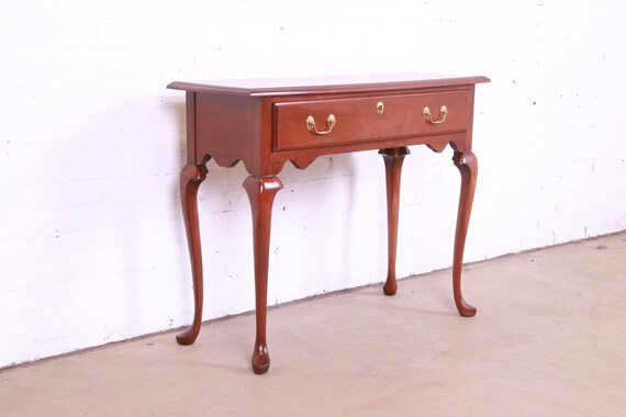Harden Furniture Queen Anne Solid Cherry Wood Console or Sofa
