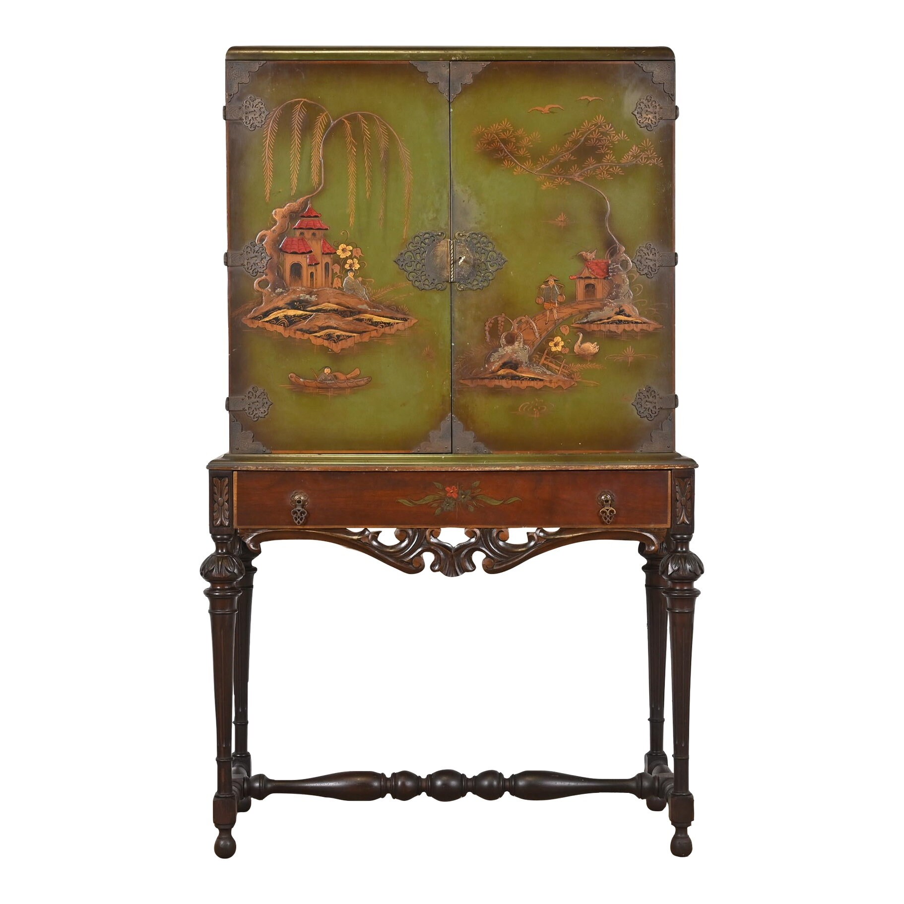 Chinoiserie bar sale cabinet