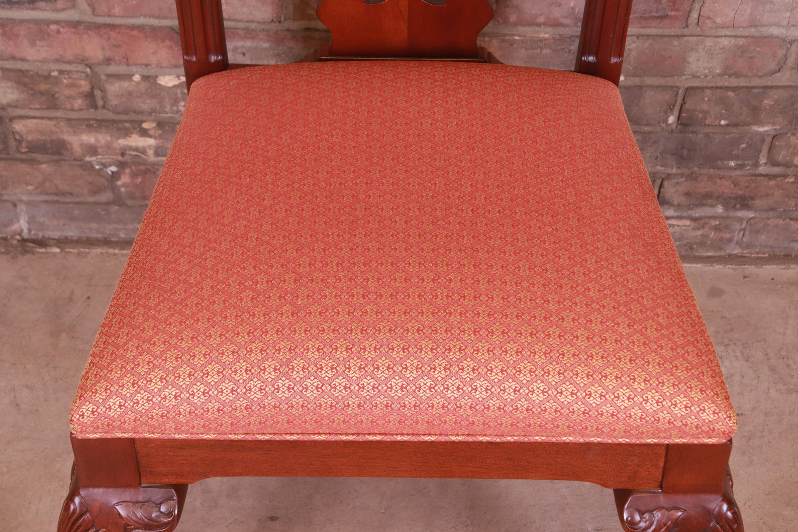 Ethan Allen Chippendale Carved Mahogany Dining Chairs Set of Etsy