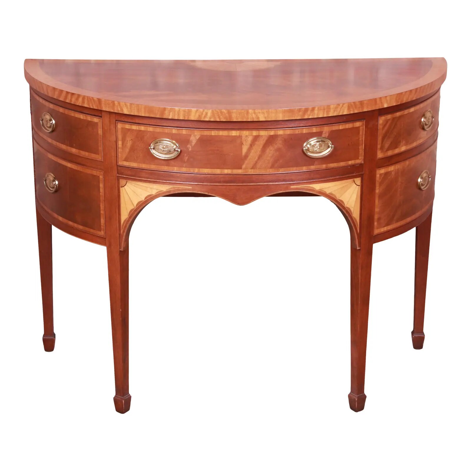 Bäcker Möbelbund Eingelegt mahagoni und Satinholz Demilune | Etsy