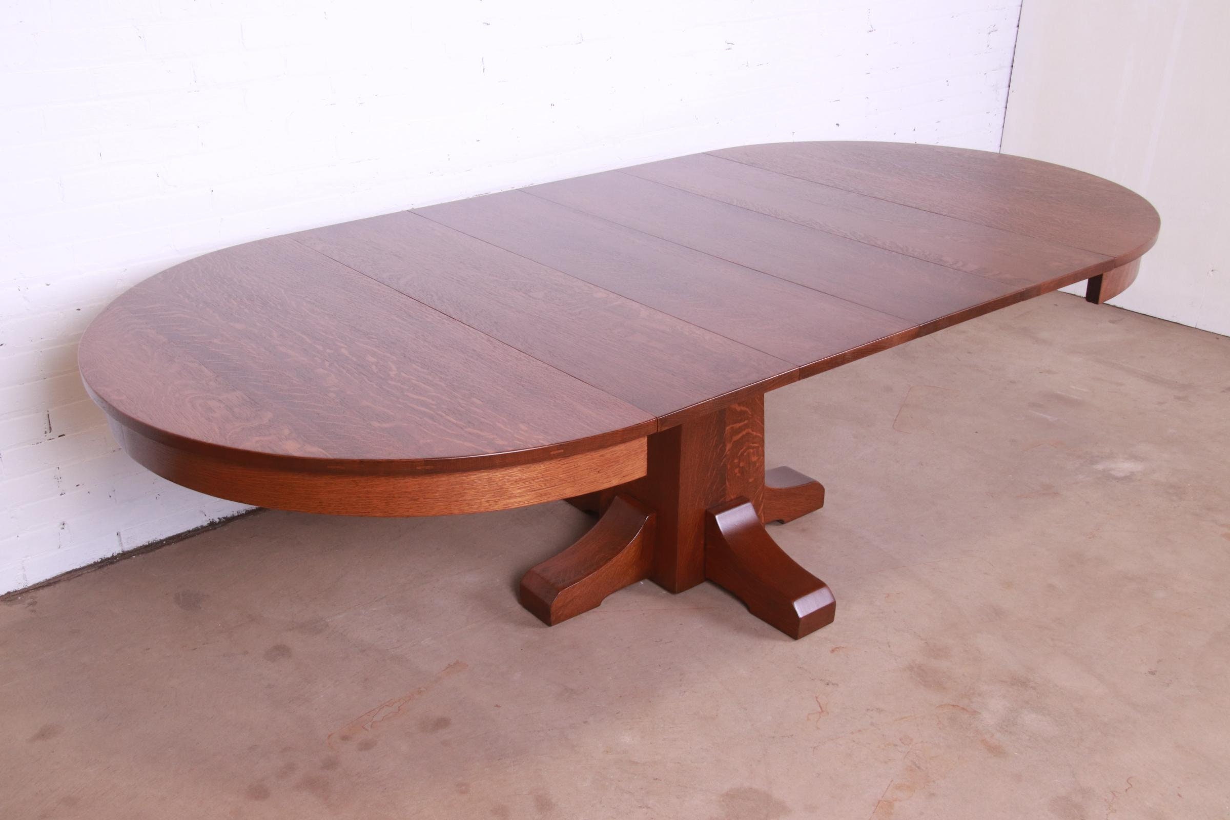 Antique stickley dining sale table
