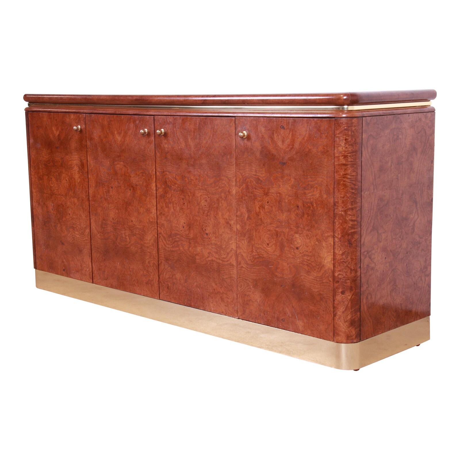 Milo baughman burl credenza deals