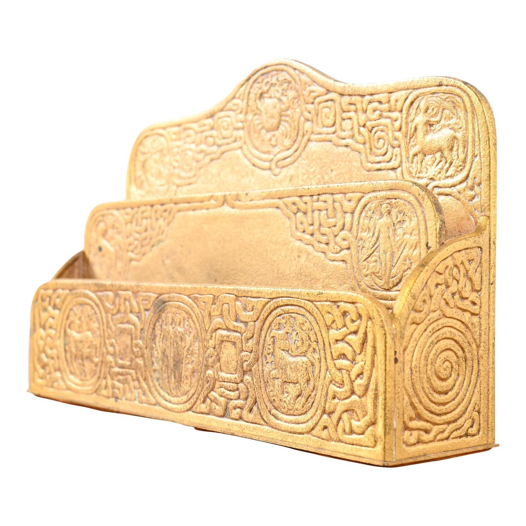 Tiffany Studios New York Zodiac Pattern Bronze Doré Letter Rack - Etsy