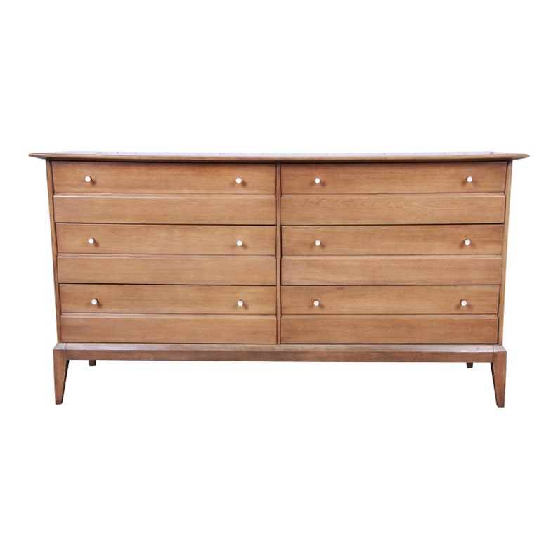 Heywood Wakefield Mid Century Modern Six Drawer Dresser Etsy