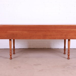 Stickley American Colonial Solid Cherry Wood Harvest Dining Table, 1956 image 8