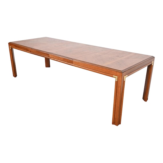 Drexel Heritage Mid-century Hollywood Regency Walnut Extension
