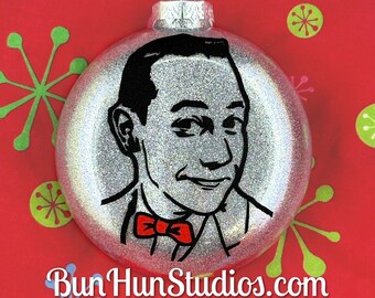 Pee-Wee Herman-Inspired "If You Love Christmas" Double-Sided Glitter Glass Ornament