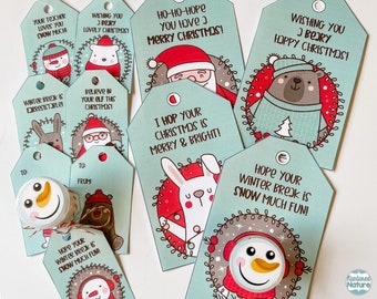 editable gift tags Christmas gift tags printable kids, Christmas gift tags personalized, to from Christmas tags, student gifts from teacher