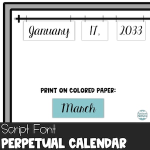 2025 flip calendar classroom, 2025 printable calendar display, classroom calendar set, classroom decor elementary, ink saver script