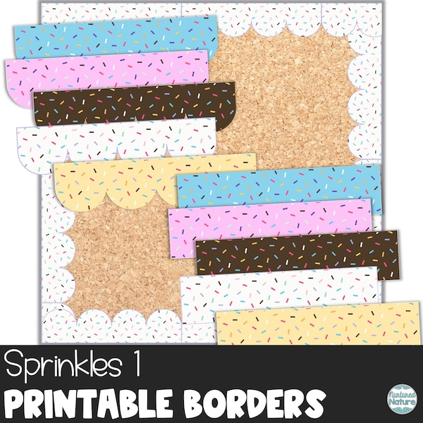 Printable bulletin board border, sprinkle kindness, bulletin board trim, instant download for teachers, back to school, ice cream theme