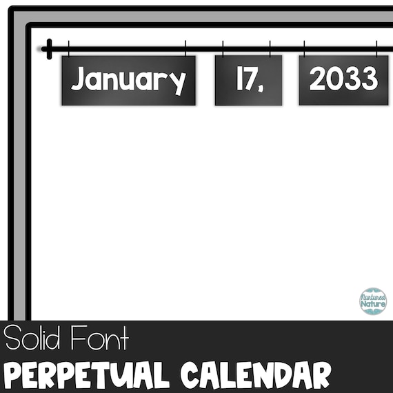 Flip Calendar 2024 Printable, Perpetual Calendar Digital Download, Chalkboard  Calendar for Wall, Farmhouse Classroom Decor, Unique Gifts For 