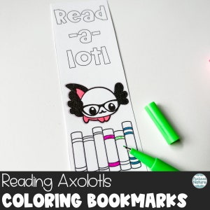 Lesen Sie in Across America Week druckbare Lesezeichen für Kinder, Axolotl Malseite druckbare Lesezeichen für Lehrer, lesen Sie in Across America Aktivitäten
