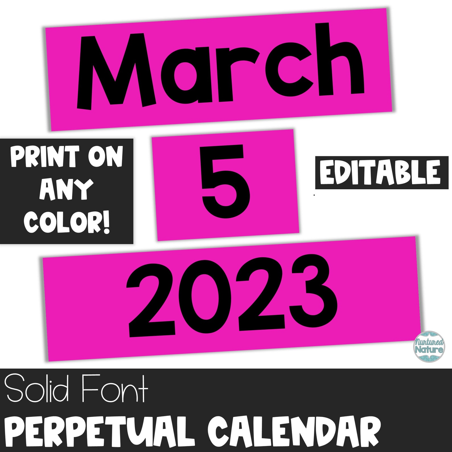 2023-flip-calendar-classroom-2023-printable-calendar-display-etsy