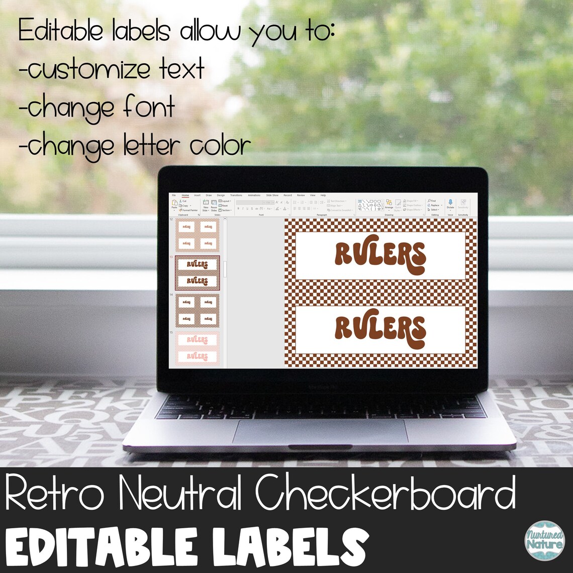 Classroom Labels Editable, Retro Classroom Decor, Neutral Classroom ...