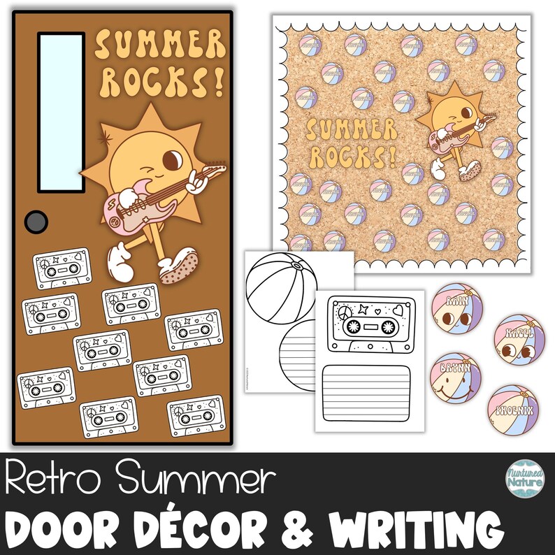 Summer Classroom Door Decor, End of the Year Bulletin Board Kit ...