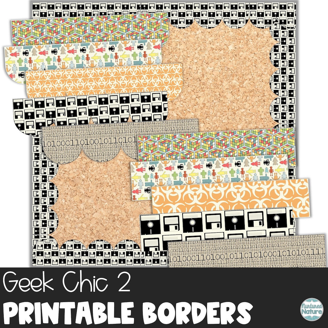 Printable Bulletin Board Border, Science Classroom Decor Middle School