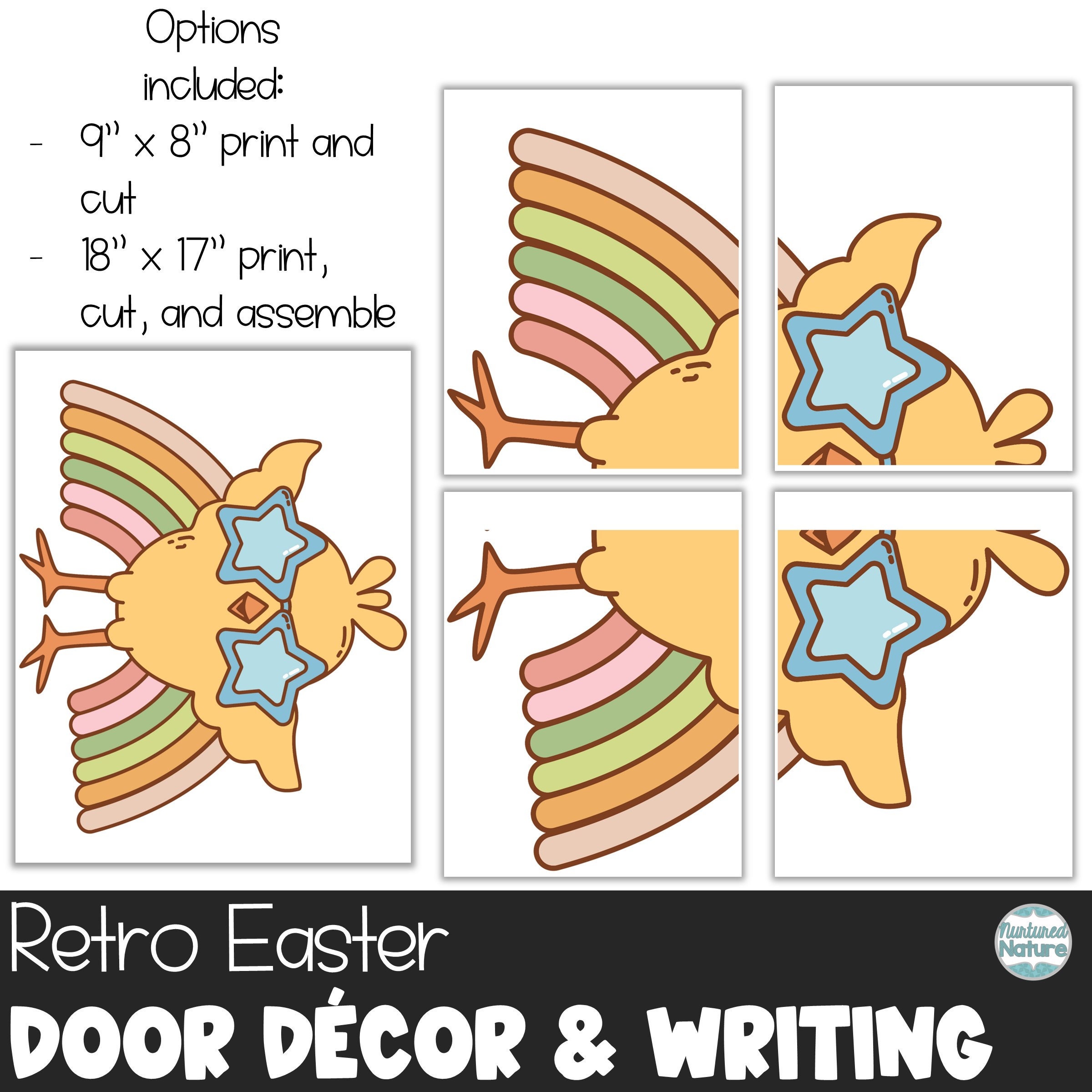 Funrous Oster-Pinnwand-Set – 60 Teile Inkl. Klebepunkte, Für Klassenzimmer & Home-Deko