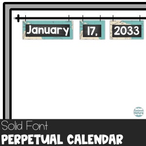 2025 Klappkalender Klassenzimmer, 2025 Kalender zum Ausdrucken, 2025 Kalender Download, Klassenzimmer Kalender, Vintage Karte