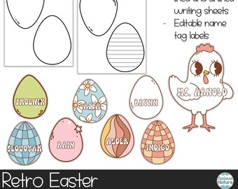 Ostern Pinnwand Dekoration Set - 9 Eier-Ausschnitte, 30 Bordüren, 5 Hasen & Mehr Für Frühlings-Deko In Schule & Zuhause