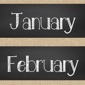 Editable Burlap Chalkboard Classroom Calendar Kit 10 Shades | Etsy