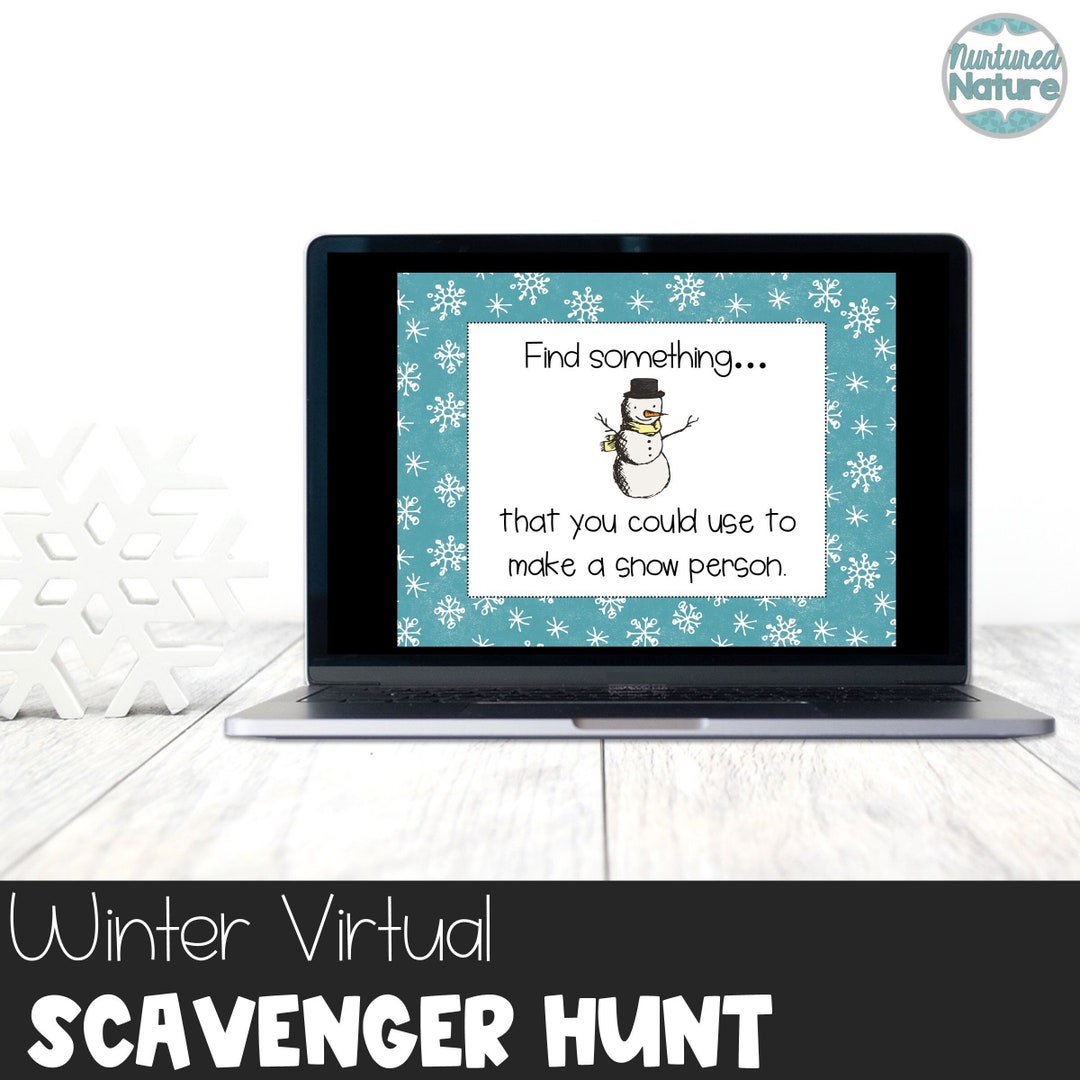 Winter Scavenger Hunt Kids, Zoom Game, Virtual Games for Zoom