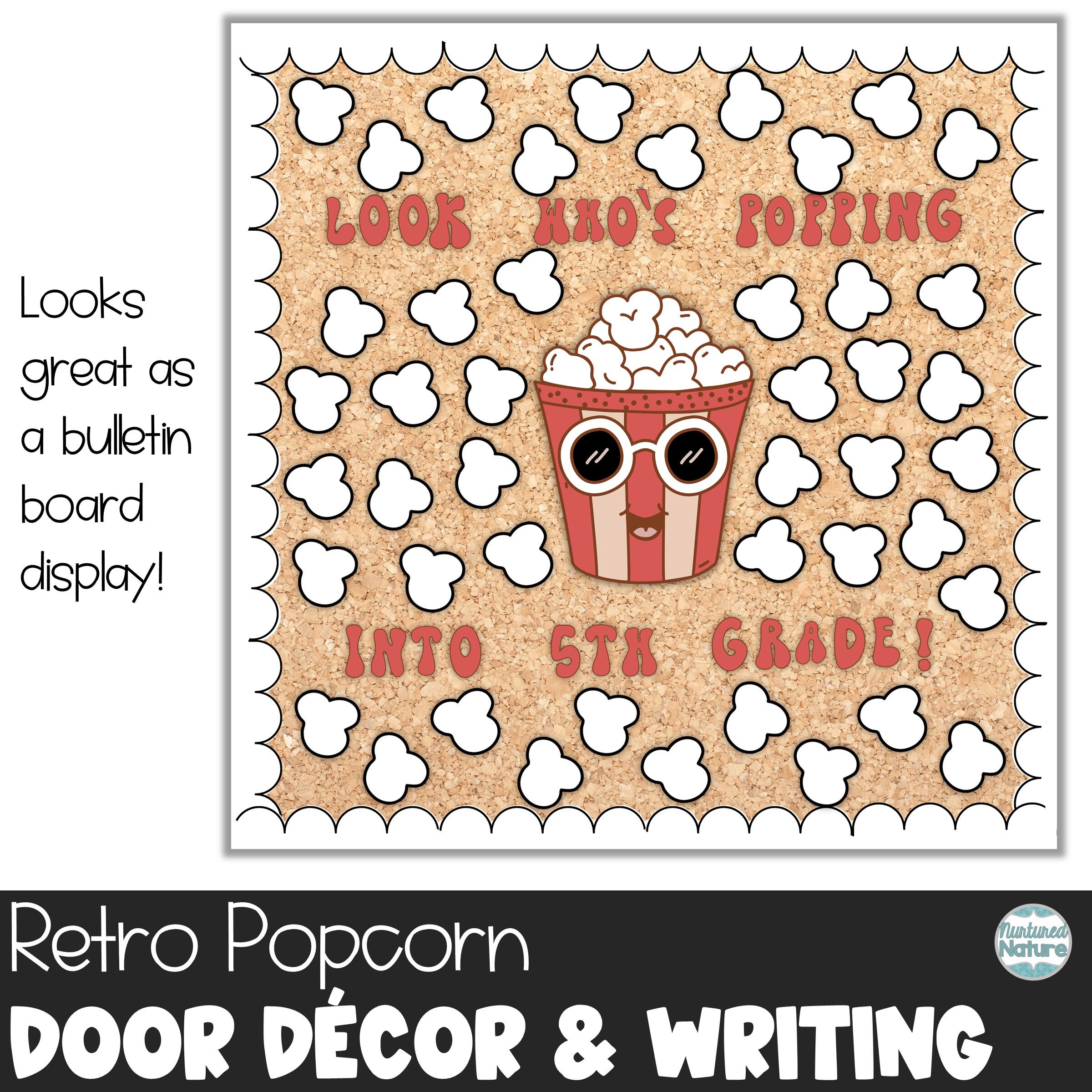 Back to School Classroom Decor, Retro Popcorn Bucket Printable ...